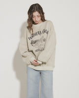 SNOW LEOPARD PRINT SWEATSHIRT [brushed] [BEIGE]