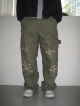 Vintage Damaged Double Knee Work Pants (3c)