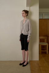 Spring soft cardigan set_mute gray