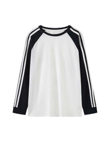 レトロ ストライプ リヨセル リラックス Tシャツ
