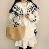 Rudolph Snowflake Hooded Knit Cardigan