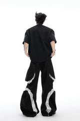 チェーンディテールパッディドショルダーTシャツ