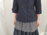 Semi-A-Line Double Button Jacket