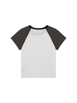 1/2 マルチスカルラグランTシャツ (WHITE/CHARCOAL)