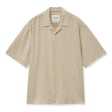 Open Cara Crease Stripe Shirt [Topnut]