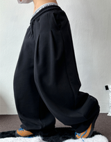 10000ソルド❤バックフロントツーピンタックバルーンオーバーパンツ🩶🖤2カラー🩶S-XL
