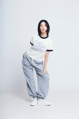 universe print ½T-shirts_ivory/navy