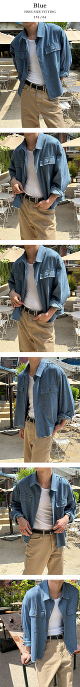 [S/S] Crop denim cutting shirts