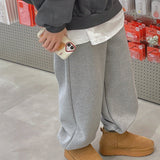 Wool napping wind jogger sweatpants