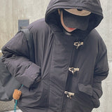 Second tteokbokki oversized hooded padded jacket