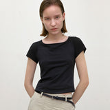 (T-6808)ESSENTIAL SQUARE NECK TEE
