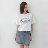 (T-7082)アンティブス ショート クロップ Tシャツ