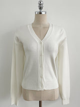 Lensi V-neck basic knit cardigan