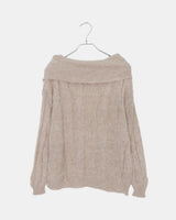 Nia Stripe OffShoulder Oversized Long-Sleeve Knit