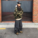 Oversized Camo Sherpa Zip-Up