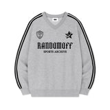 スタークレストスポーティートラックVネックオーバーフィットスウェットシャツ (4color)