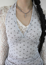 Dot cross necklace