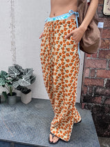 UnsocialNight Broken Flower Yamamoto Casual Trousers