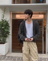 Benny Striped Hood Zip-Up