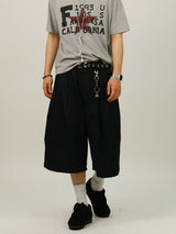 RU Cotton Two-tuck Bermuda Slacks