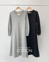 【MADE】V-neck sweat one-piece