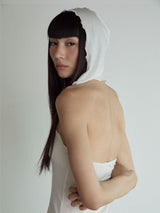 Hood Sleeveless Top_White