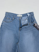 206 バックポケットバルーンフィットワイドデニムパンツ