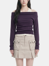 Elena Layered Off Shoulder Tee