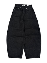 leopard cross stud balloon denim