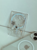 Milky Way Silver Star Resin Macafe Card Wallet