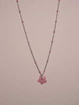 gleaming tiny star necklace [pink]
