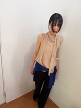scarf drape sleeveless