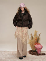 Layered Shirring Pleats Skort