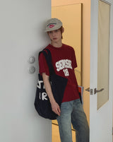 チェント パッチ レタリング ショートスリーブ Tシャツ