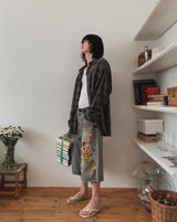Grunning ヴィンテージダメージバミューダパンツ