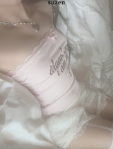 Thankstoo レースチューブトップ (light pink)