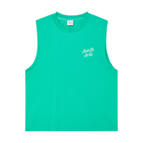 25SS SCRIPT LOGO OUTLINE SLEEVELESS LIGHT GREEN