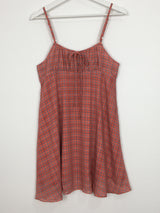 Ribbon Plaid Mini One Piece (2color)