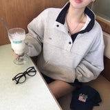 [BELLIDE MADE] ルーズフィットカラーリングプラケットトレーナー
