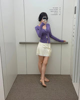 [with cup] LACE BUTTON SLEEVELESS