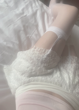 Aishar レーススカートパンツ (white)