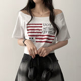 Risch Unbalanced Shoulder Short Sleeve T-Shirt