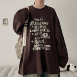 リト レタリング ロングスリーブ Tシャツ (4 colors) H&L