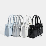 Mini Buckle Square Lock Tote Shoulder Bag
