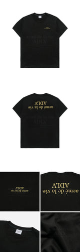 24FW アップサイドダウンベーシックロゴショートスリーブTシャツ ブラック