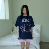 KIRIGIRL ボクシーTシャツ _NAVY