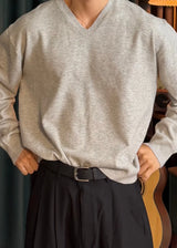 Steady Crop V-Neck Cozy Knit 4COLOR