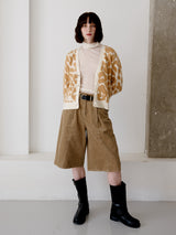 BROWN CORDUROY BERMUDA PANTS