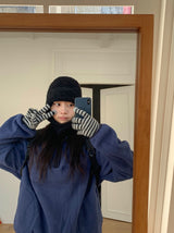 Pundero Wool Stripe Knit Gloves