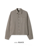 Nセミクロップチェックシャツ